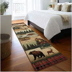 Deep Woods Hunt Runner Carpet Runner Rug - Cute Pet Design | Animal Printed Runner Rug
