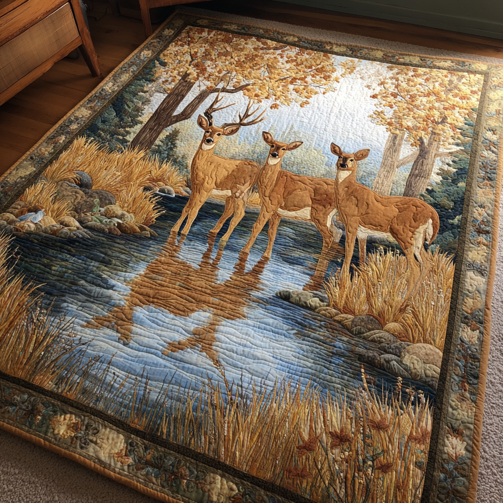 Deer Haven area rug in a living room