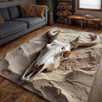 Deer Serenity area rug in a living room