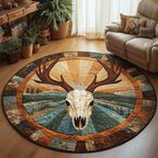 Deer Serenity Round Mat Rug - Nature Design | Serene Home Decor