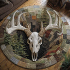 Deer Serenity Round Mat Rug - Nature Design | Serene Home Decor