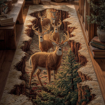 Deer Trail Runner Rug - Nature Design | Serene Runner Rug (Design 2)