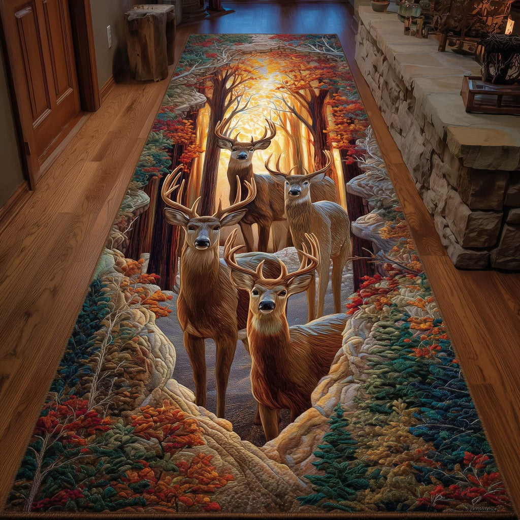 Deer Trail Runner Rug - Nature Design | Serene Runner Rug