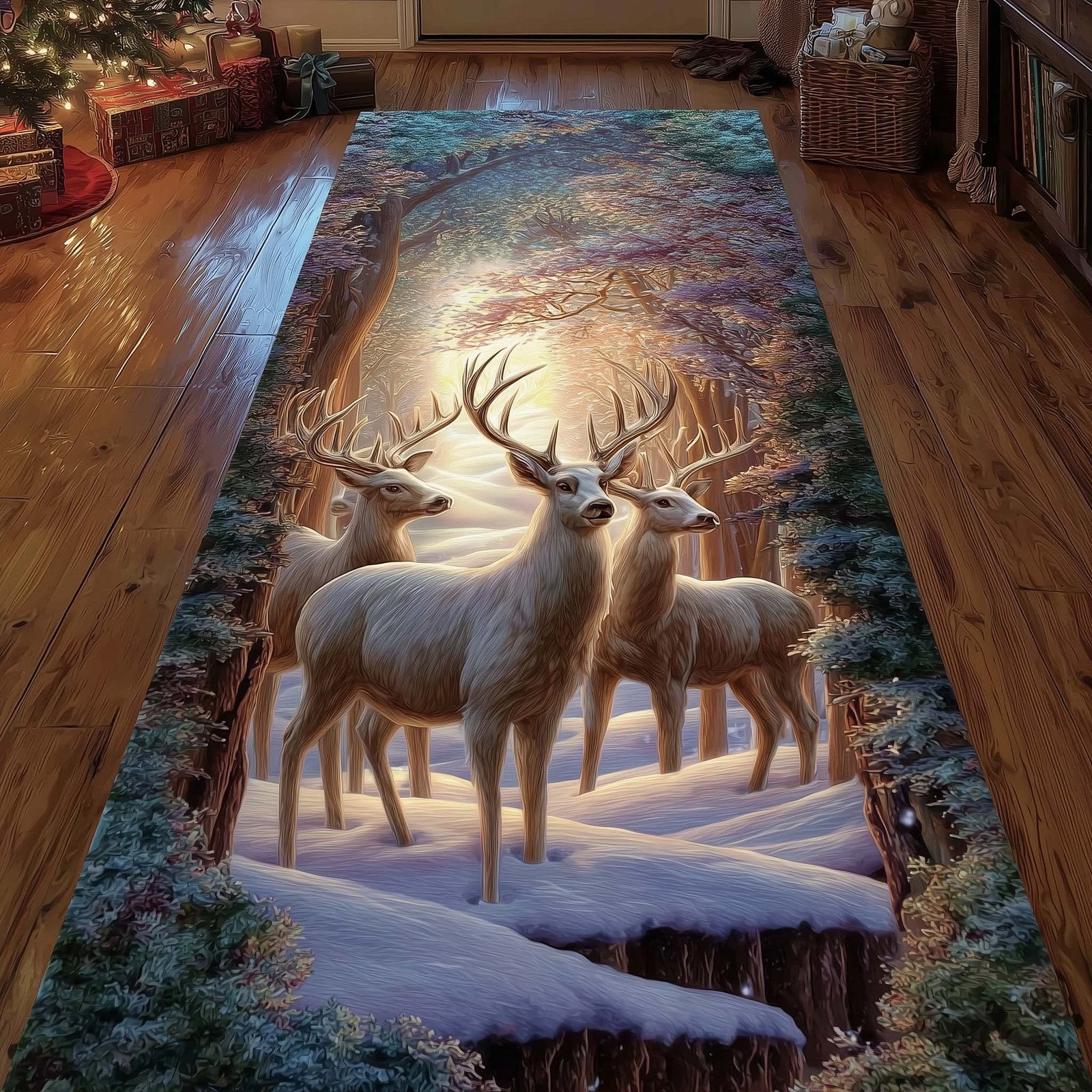 Deer Trail Runner Rug - Nature Design | Serene Runner Rug