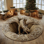 Depth Sentinel Round Mat Rug - washable non-slip printed rug