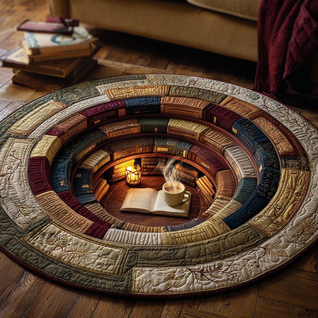 Depths of Imagination Round Mat Rug - washable non-slip printed rug