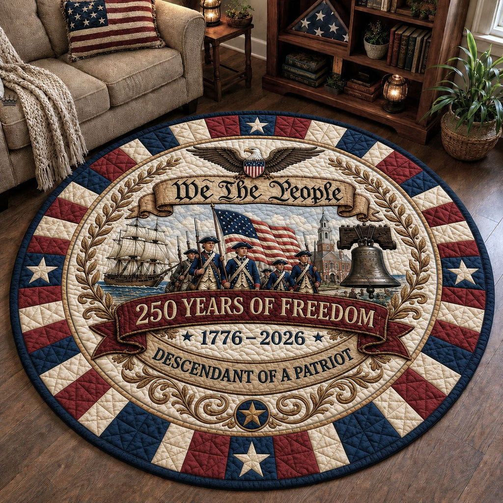 Descendant Of A Patriot Round Mat Rug - Nature Design | Serene Home Decor