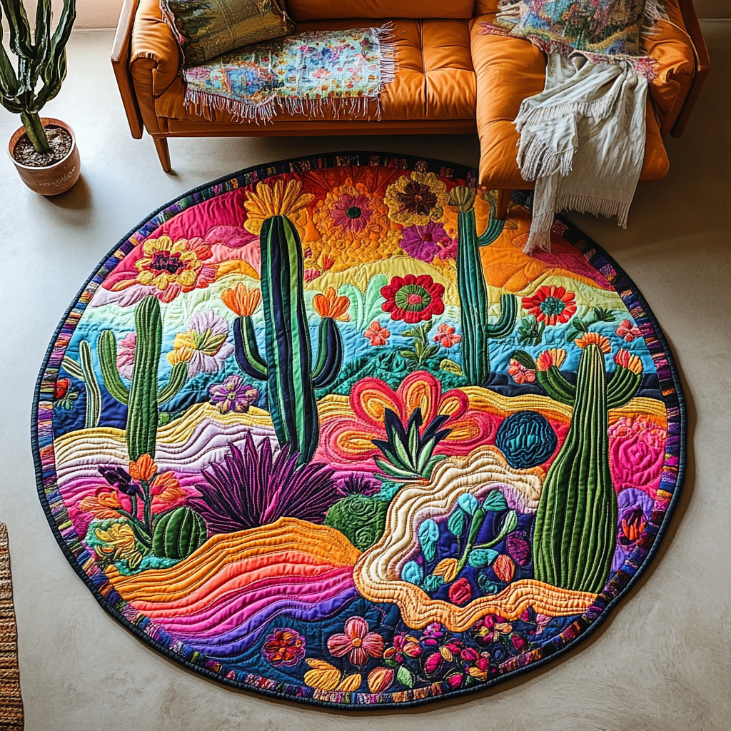 Desert Dreamscape Charm Round Mat Rug