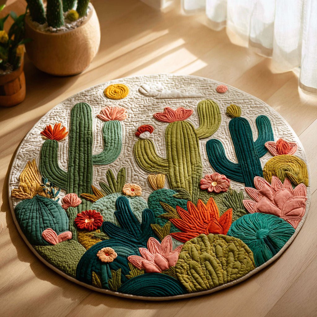 Desert Eden Round Mat Rug - Nature Design | Serene Home Decor