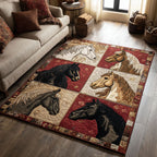 Desert Gallop area rug in a living room