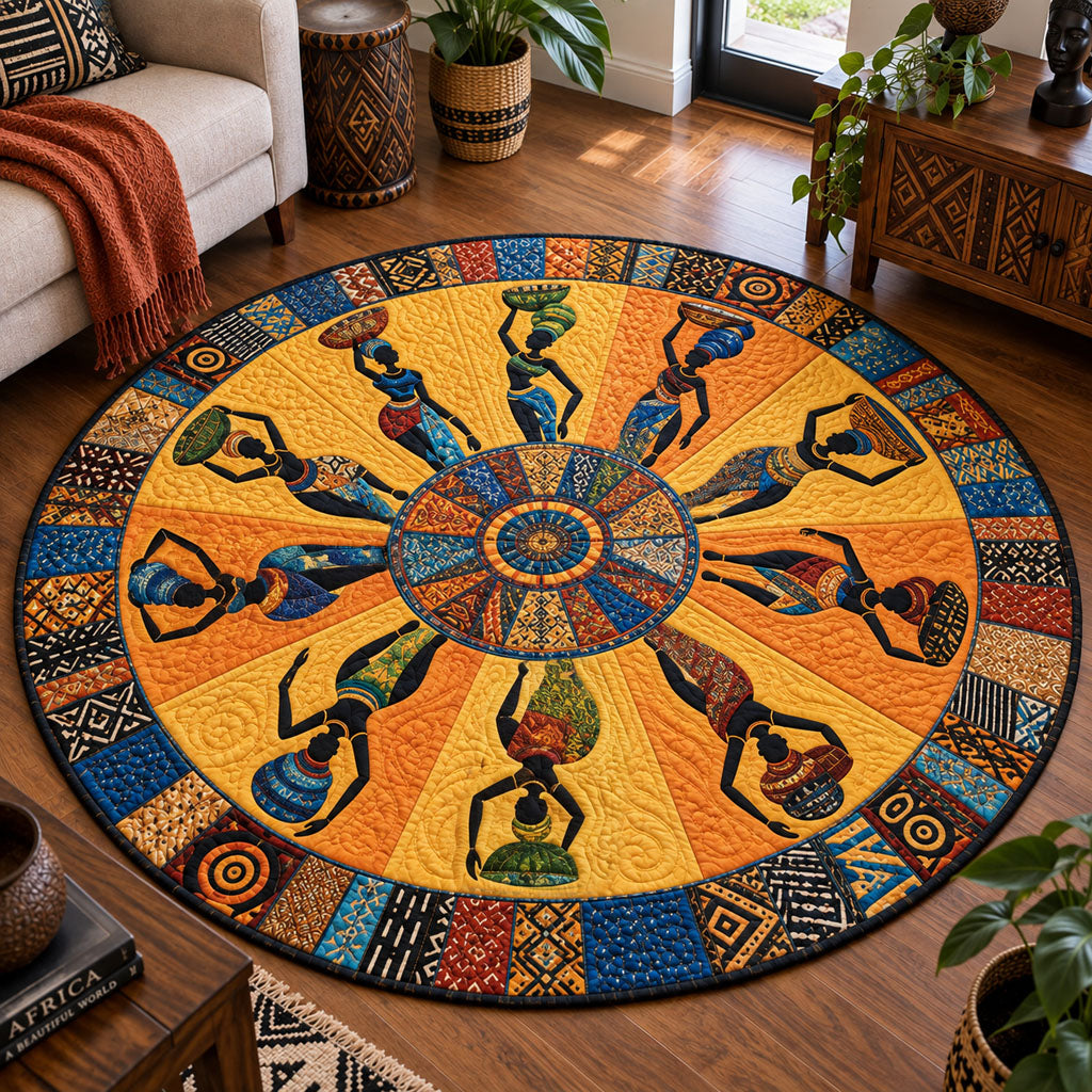 Desert Queen Round Mat Rug - Nature Design | Serene Home Decor - washable non-slip printed rug