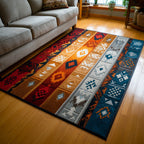 Desert Stripes area rug in a living room