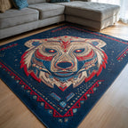 Desert Sunbear area rug in a living room