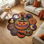 Design 1104 Custom Shape Area Rug - Nature Design | Die-Cut Non-Slip Rug - washable non-slip printed rug