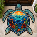 Design 11164 Custom Shape Area Rug - Nature Design | Die-Cut Non-Slip Rug - washable non-slip printed rug