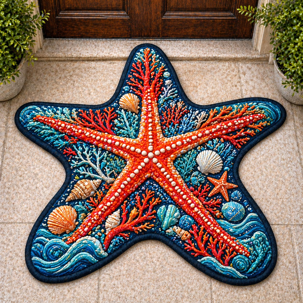 Design 11165 Custom Shape Area Rug - Nature Design | Die-Cut Non-Slip Rug - washable non-slip printed rug