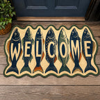 Design 11196 Custom Shape Area Rug - Nature Design | Die-Cut Non-Slip Rug - washable non-slip printed rug