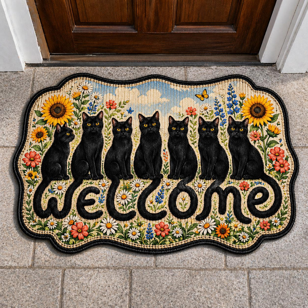 Design 11207 Custom Shape Area Rug - Nature Design | Die-Cut Non-Slip Rug - washable non-slip printed rug