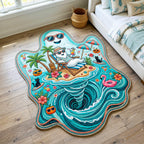 Design 12626 Custom Shape Area Rug - Nature Design | Die-Cut Non-Slip Rug - washable non-slip printed rug