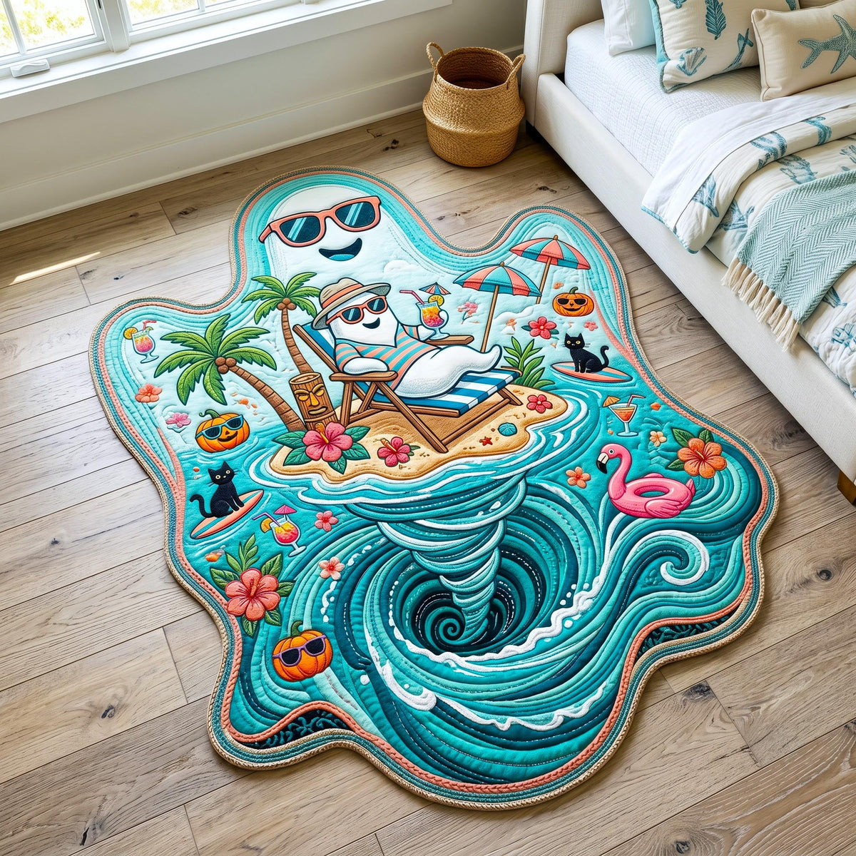 Design 12626 Custom Shape Area Rug - Nature Design | Die-Cut Non-Slip Rug - washable non-slip printed rug