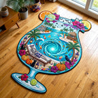 Design 12627 Custom Shape Area Rug - Nature Design | Die-Cut Non-Slip Rug - washable non-slip printed rug