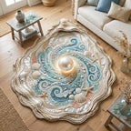 Design 12629 Custom Shape Area Rug - Nature Design | Die-Cut Non-Slip Rug - washable non-slip printed rug
