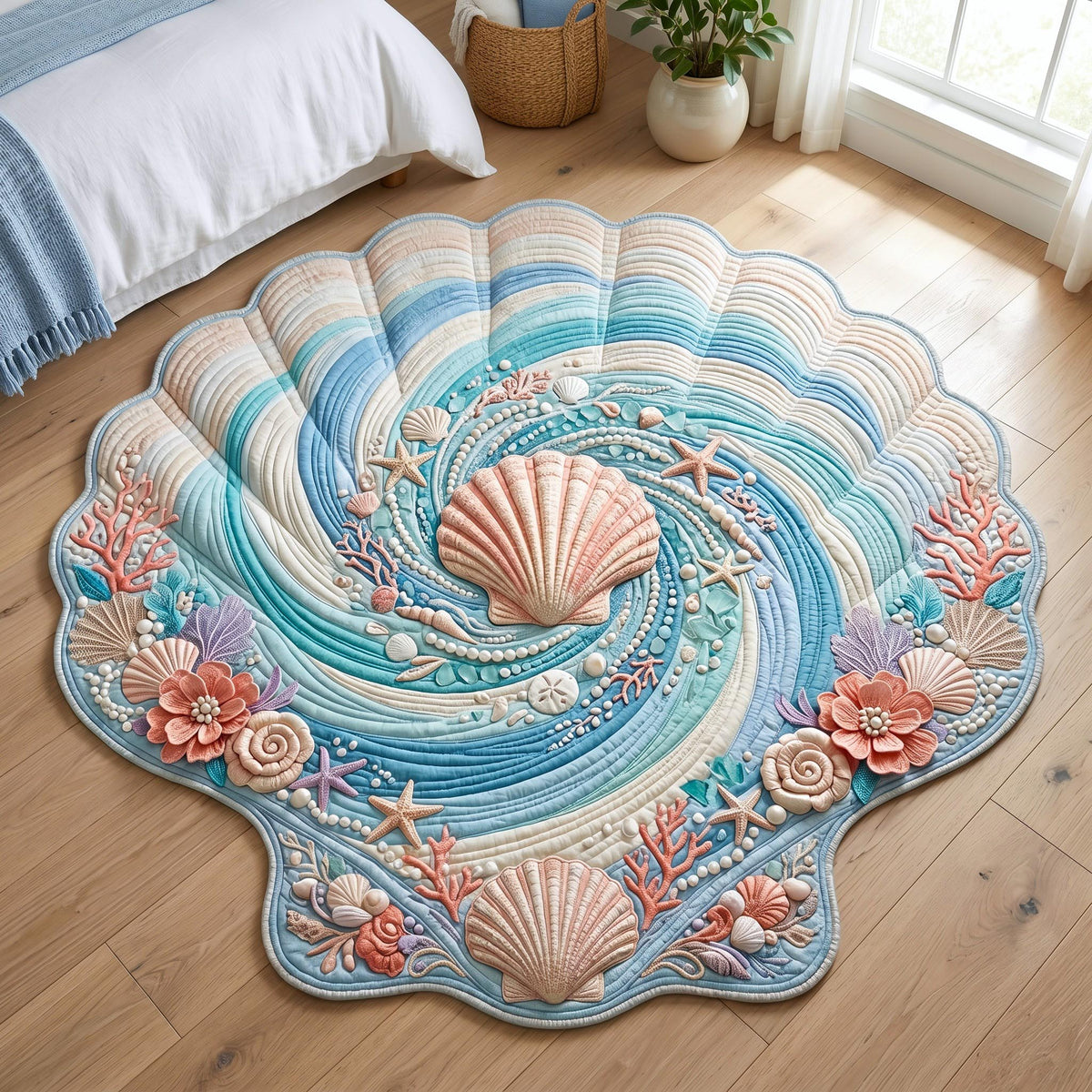 Design 12631 Custom Shape Area Rug - Nature Design | Die-Cut Non-Slip Rug - washable non-slip printed rug