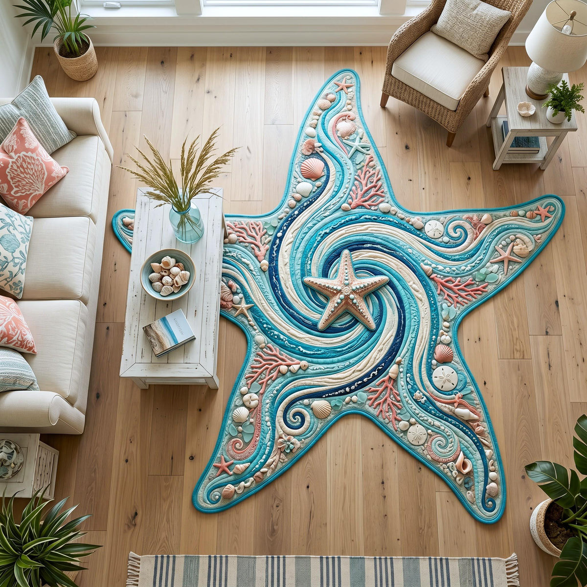 Design 12632 Custom Shape Area Rug - Nature Design | Die-Cut Non-Slip Rug - washable non-slip printed rug