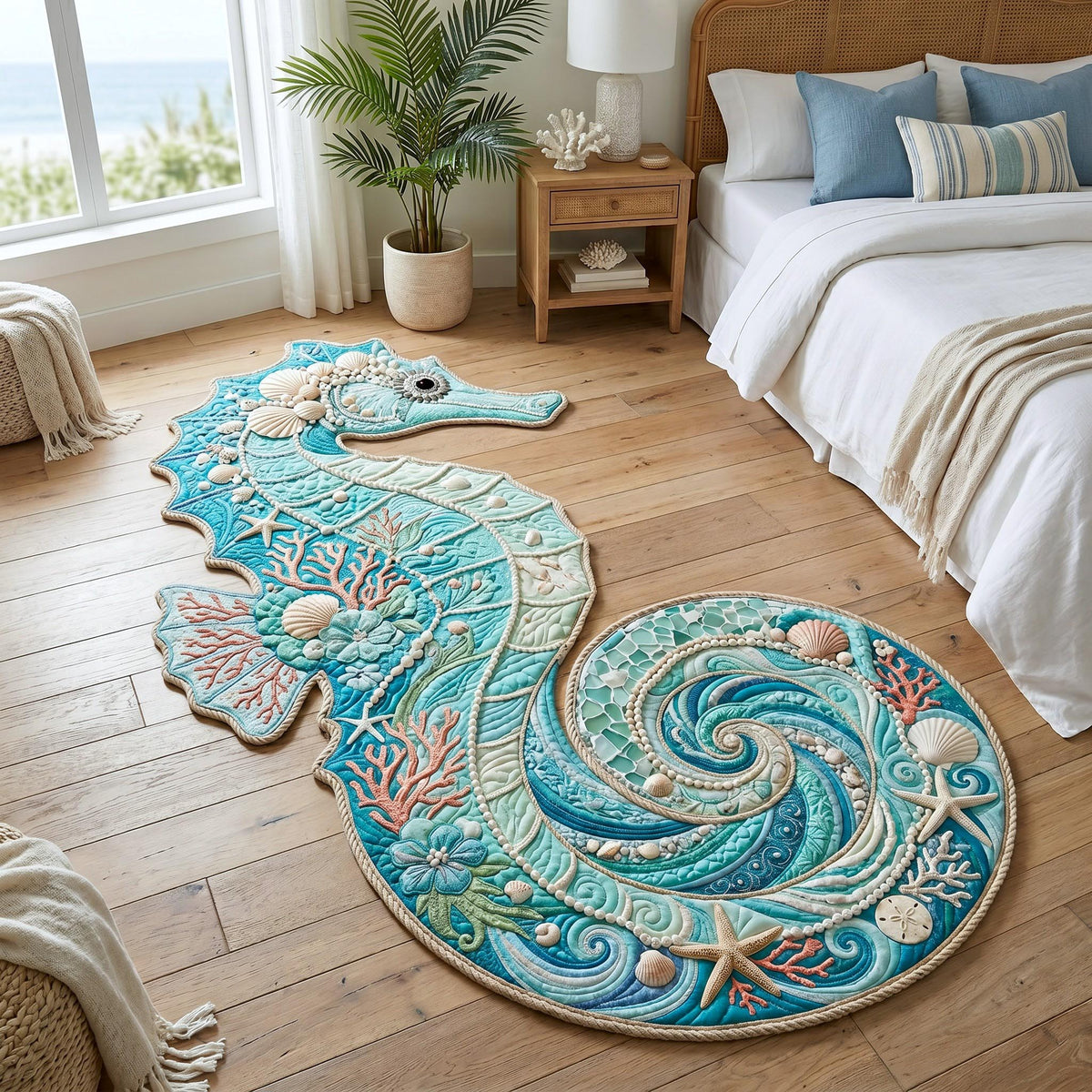Design 12634 Custom Shape Area Rug - Nature Design | Die-Cut Non-Slip Rug - washable non-slip printed rug