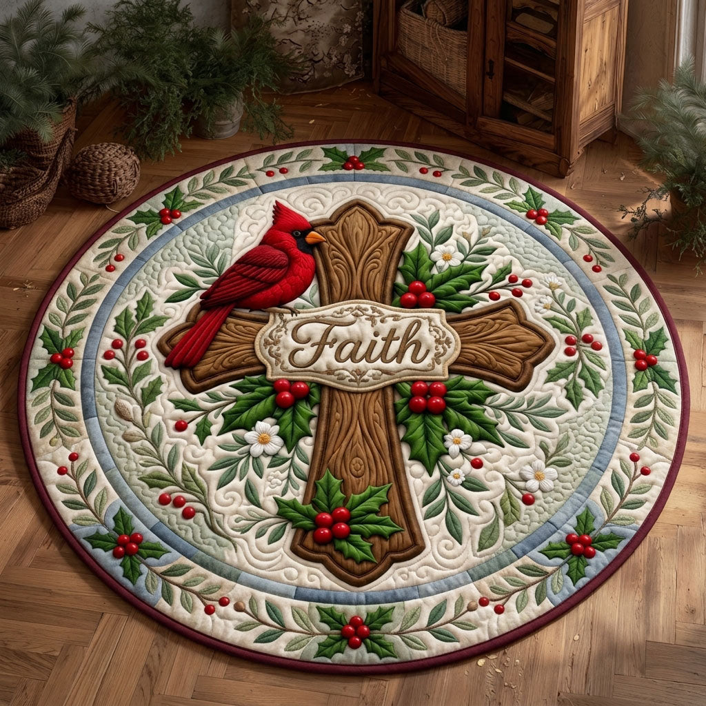 Design 1272 Round Mat Rug - Nature Design | Serene Home Decor (Design 1) - washable non-slip printed rug