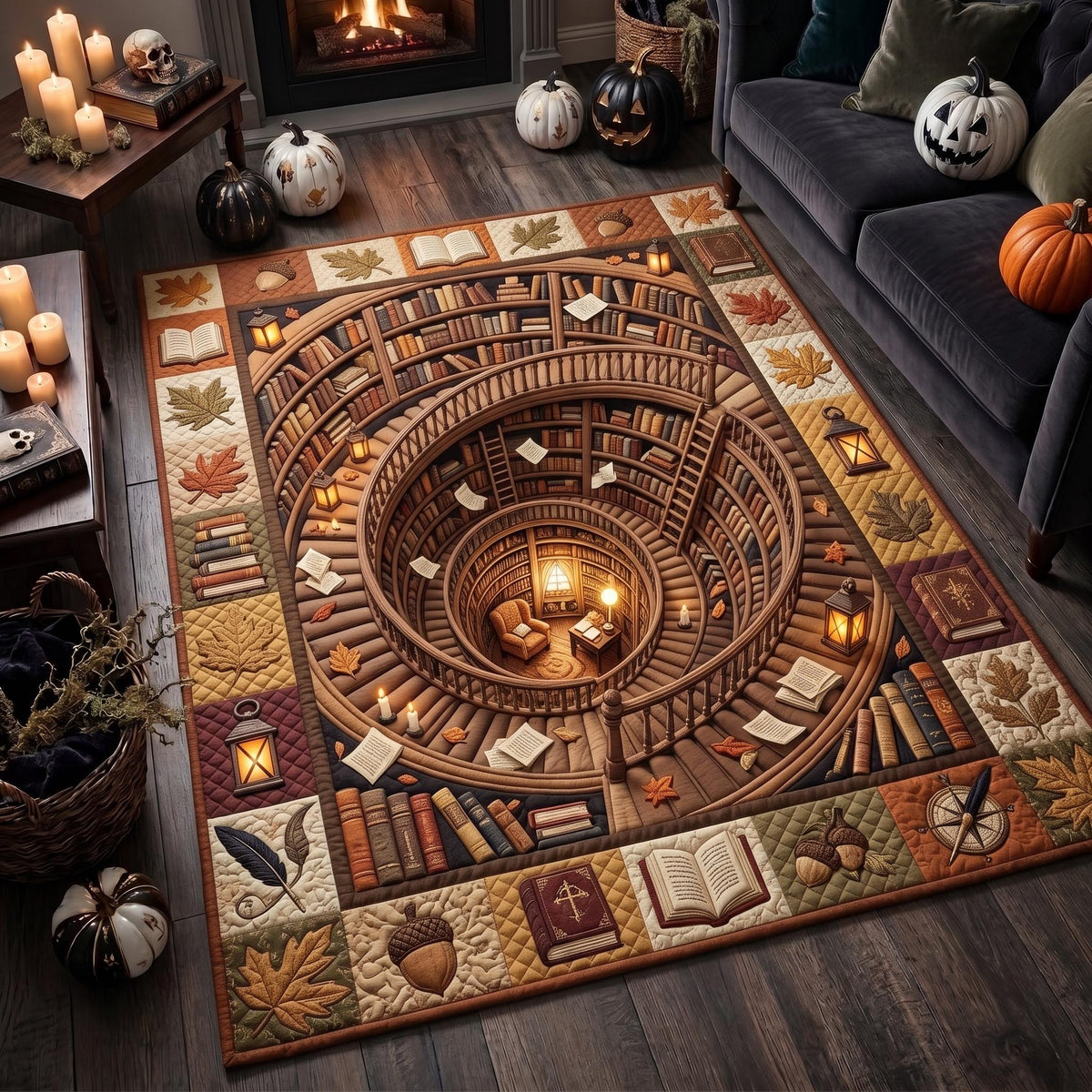 Design 13204 area rug in a living room