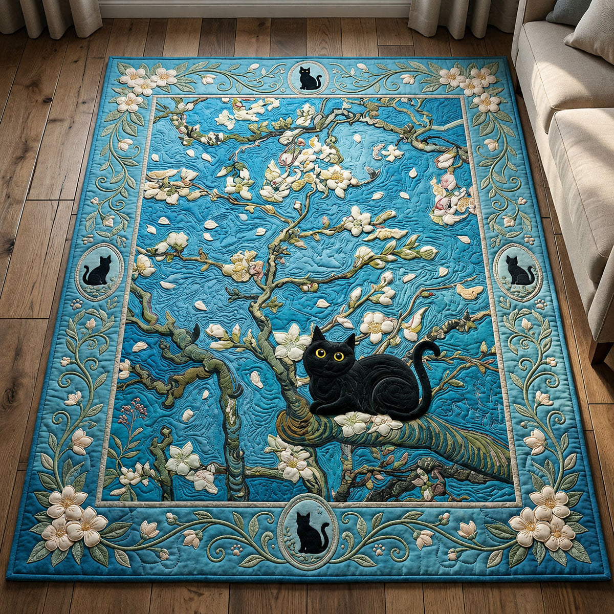 Design 1327 area rug in a living room