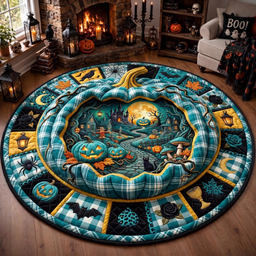 Design 13322 Round Mat Rug - Nature Design | Serene Home Decor (Design 1) - washable non-slip printed rug