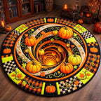 Design 13325 Round Mat Rug - Nature Design | Serene Home Decor (Design 1) - washable non-slip printed rug
