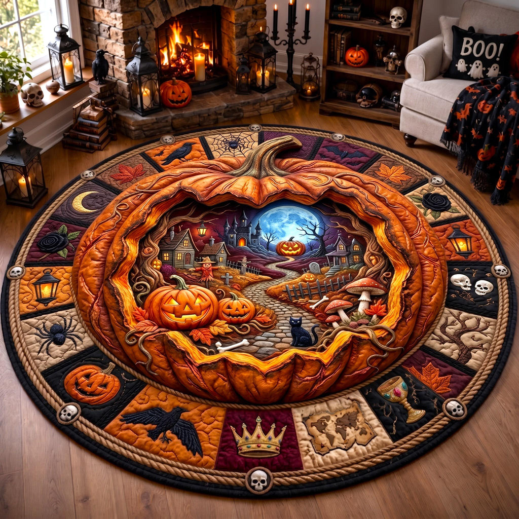 Design 13327 Round Mat Rug - Nature Design | Serene Home Decor (Design 1) - washable non-slip printed rug