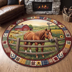 Design 13425 Round Mat Rug - Nature Design | Serene Home Decor (Design 1) - washable non-slip printed rug