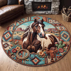 Design 13427 Round Mat Rug - Nature Design | Serene Home Decor (Design 1) - washable non-slip printed rug