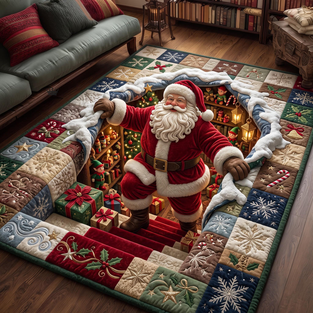 Design 13564 area rug in a living room