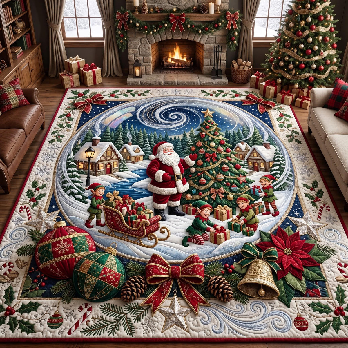 Design 13566 area rug in a living room