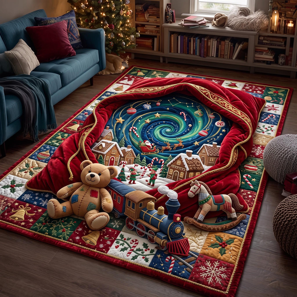 Design 13568 area rug in a living room