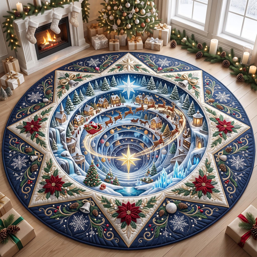 Design 13606 Round Mat Rug - Nature Design | Serene Home Decor (Design 1) - washable non-slip printed rug
