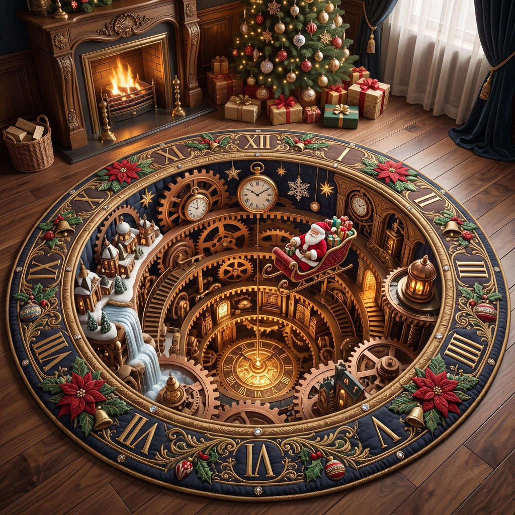 Design 13610 Round Mat Rug - Nature Design | Serene Home Decor (Design 1) - washable non-slip printed rug