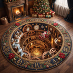Design 13610 Round Mat Rug - Nature Design | Serene Home Decor (Design 1) - washable non-slip printed rug