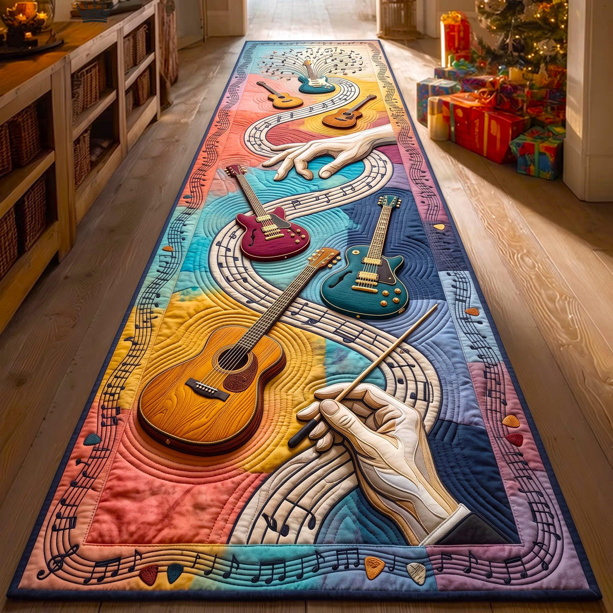 Design 13744 Runner Rug - Nature Design | Serene Runner Rug (Design 1) - washable non-slip printed rug