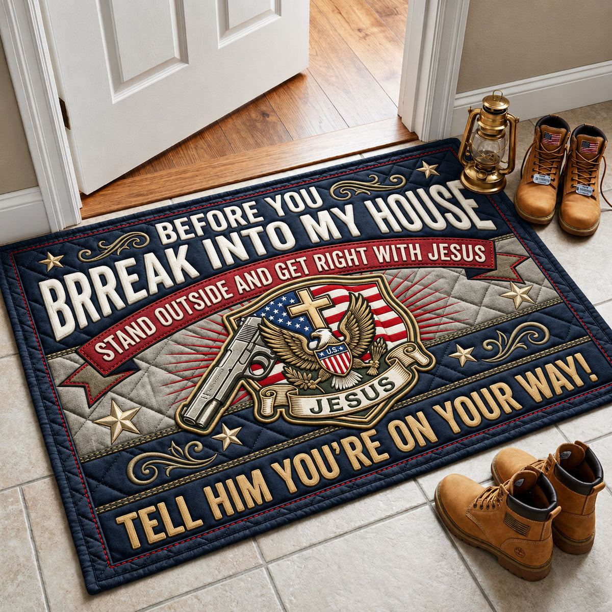 Design 1493 Doormat - Nature Design | Printed Welcome Doormat - washable non-slip printed rug