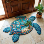 Design 14962 Custom Shape Area Rug - Nature Design | Die-Cut Non-Slip Rug - washable non-slip printed rug