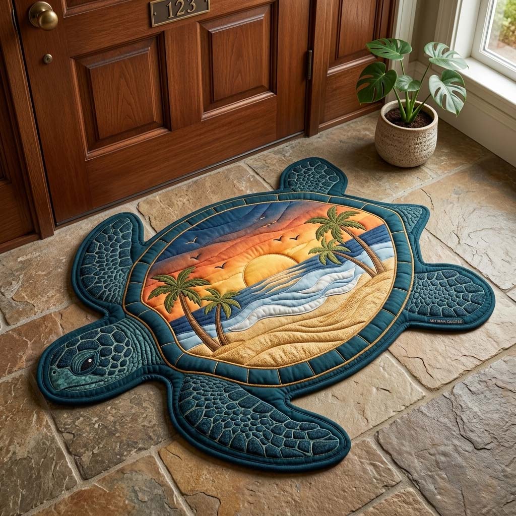 Design 14964 Custom Shape Area Rug - Nature Design | Die-Cut Non-Slip Rug - washable non-slip printed rug