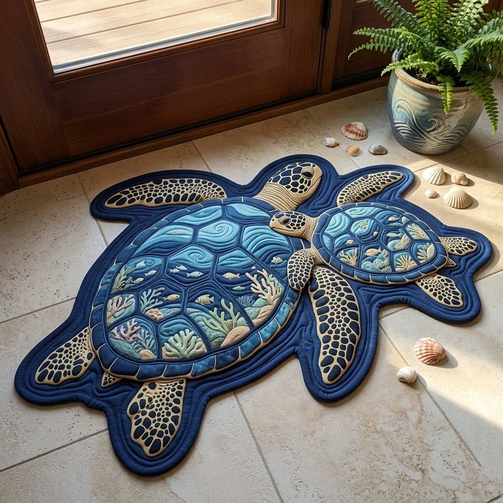Design 14965 Custom Shape Area Rug - Nature Design | Die-Cut Non-Slip Rug - washable non-slip printed rug