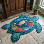 Design 14966 Custom Shape Area Rug - Nature Design | Die-Cut Non-Slip Rug - washable non-slip printed rug