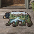 Design 14998 Custom Shape Area Rug - Nature Design | Die-Cut Non-Slip Rug - washable non-slip printed rug